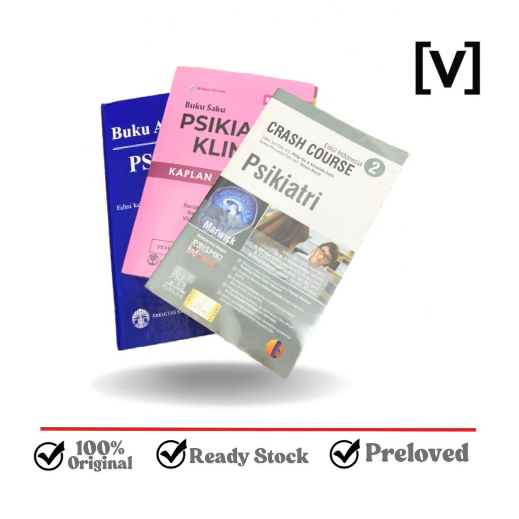 Paket 3 Buku Psikiatri/Jiwa Original | Buku Ajar Psikiatri UI Edisi 2 + Kaplan & Sadock Edisi 6 + Cr