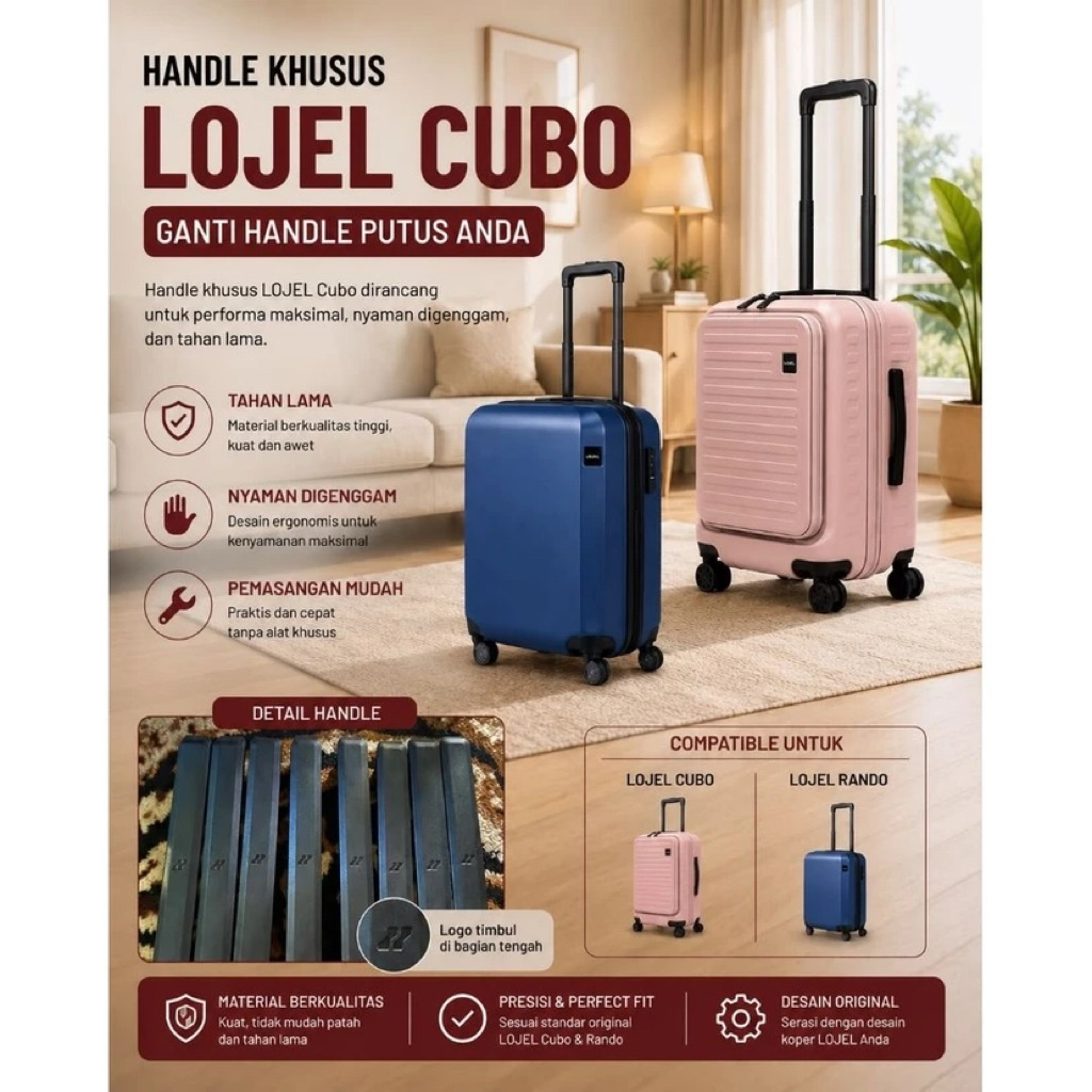 Handle Koper Lojel Original Cubo, Rando,juna, Groove