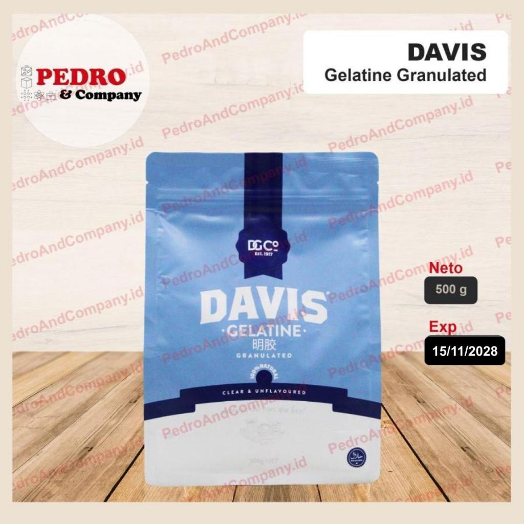 Gelatine davis gelatin powder bubuk 500 gram - clear unflavored