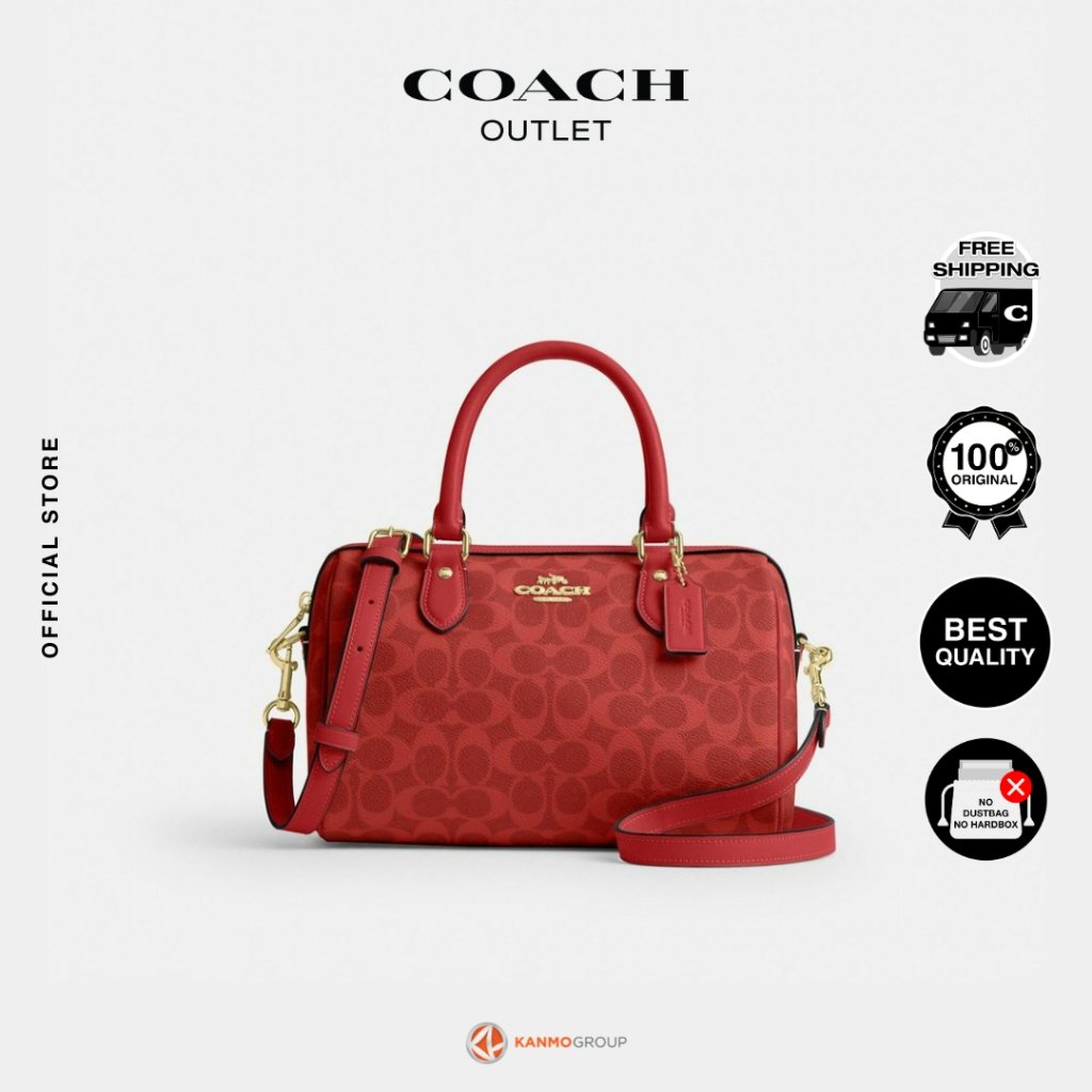 Coach Rowan Satchel Bag in Signature Canvas - Tas Jinjing Wanita