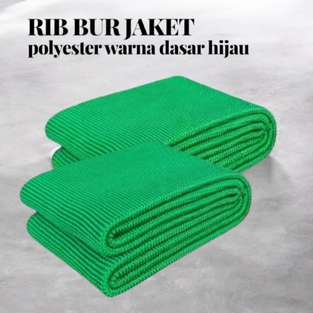 Kain Rib bur Polyester untuk jaket bagian kerah lengan pinggang