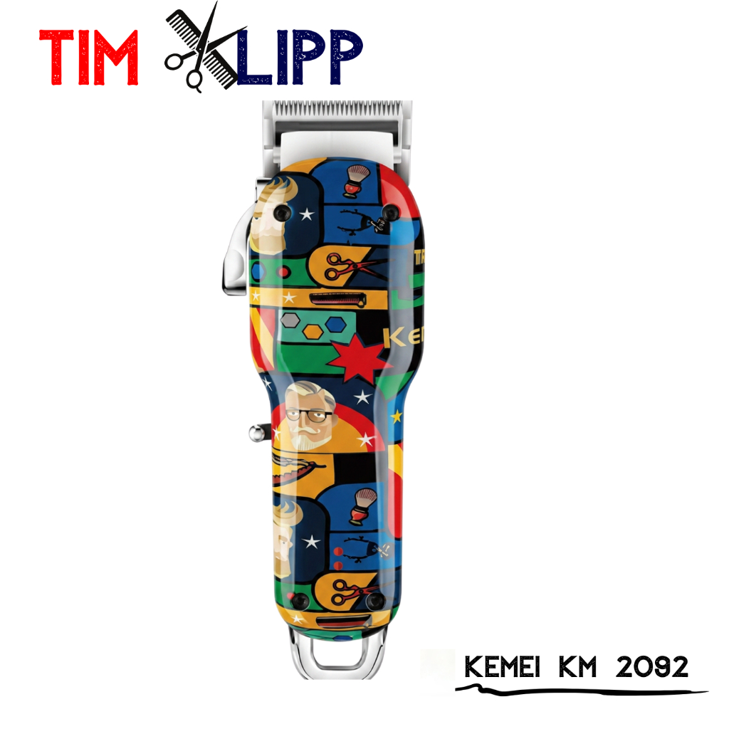 TIMCLIPP KEMEI KM-2092 HAIR CLIPPER KEMEI 2092 CORDLESS HAIR CLIPPER PROFESIONAL