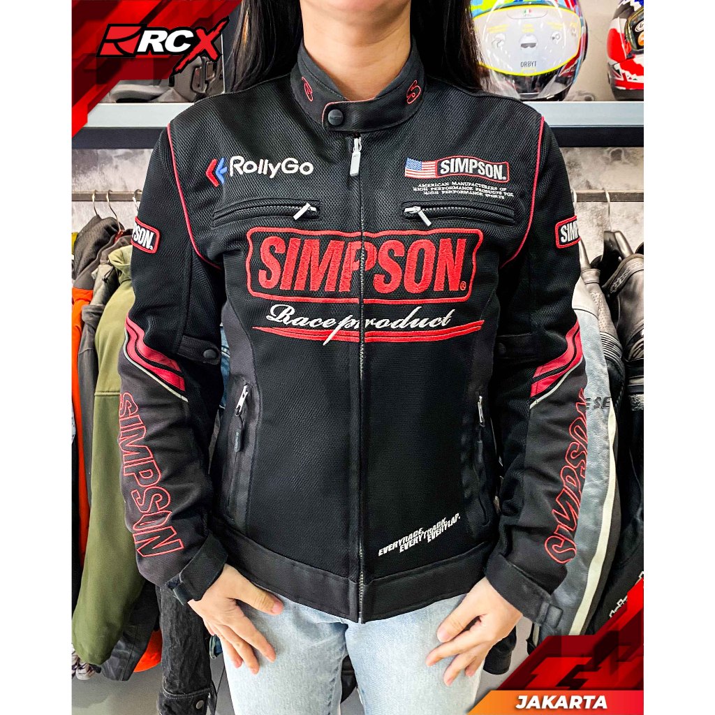 Jacket Simpson Rolly Go Women Black Red Original Second 2nd Bekas RCX