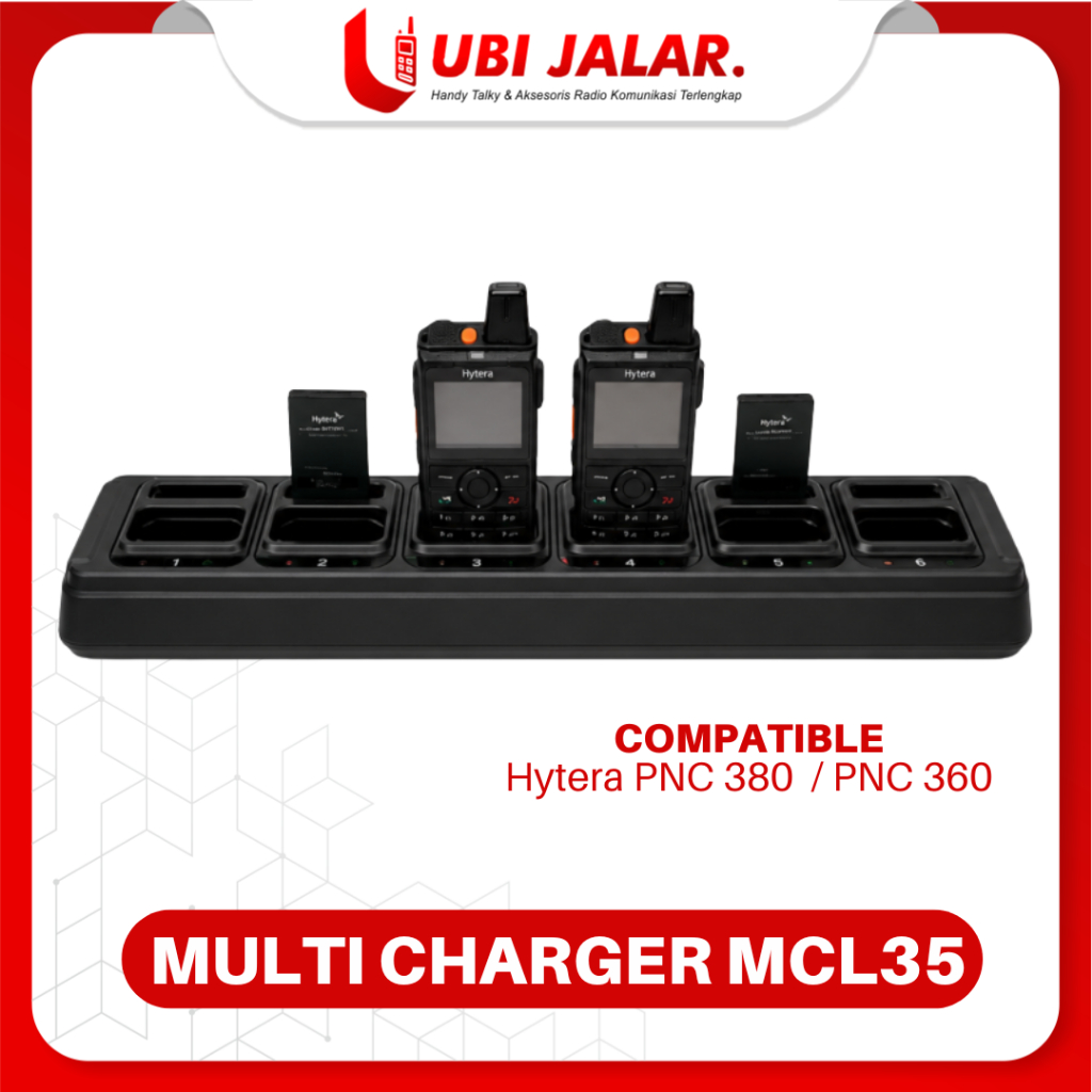 Multi Charger Hytera 6 Slot PNC 380 MCL 35 Multi Desktop Docking Charger For Hytera PNC 360/380