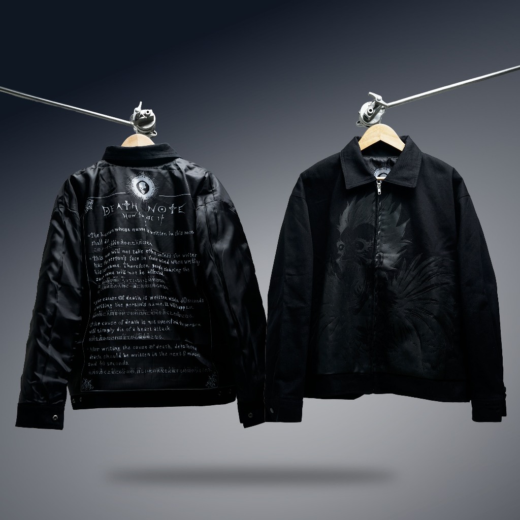 Faith Industries - Jacket Work "God Of Death" Black Atasan Pria Bahan Catton Twill Premium