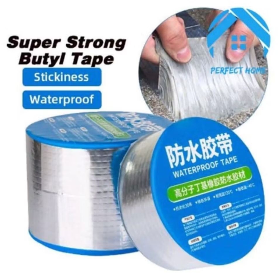 Lakban Anti Bocor / Alumunium Foil Tape Anti Bocor Butyl Waterproof
