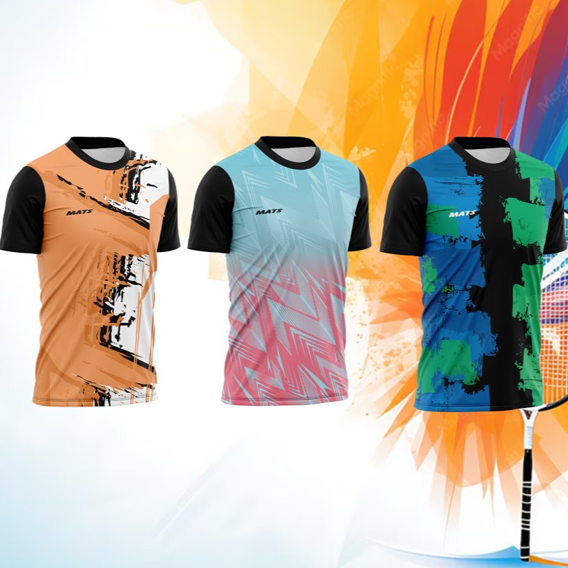 BAJU BADMINTON KAOS OLAHRAGA MIX DESAIN2