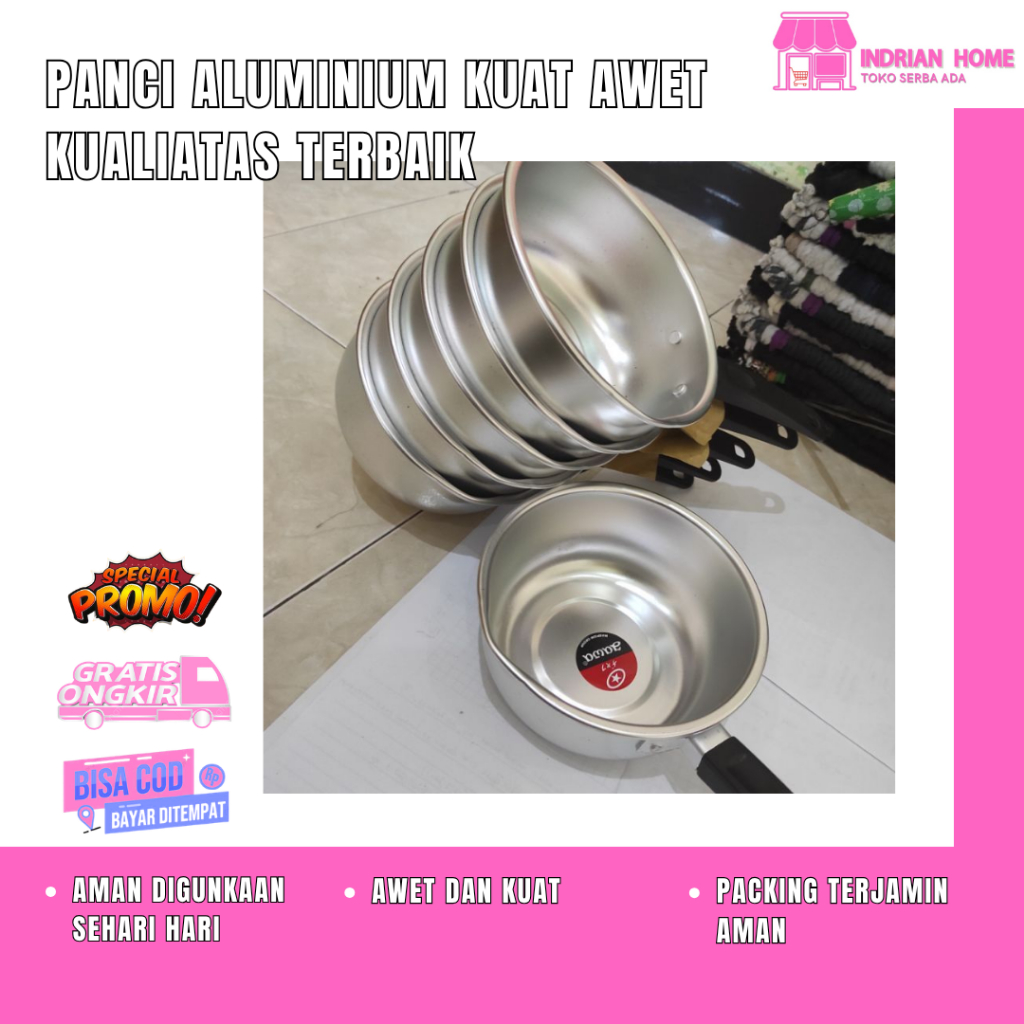 panci susu aluminium serbaguna/rebus air/rebus mie kualitas terbaik