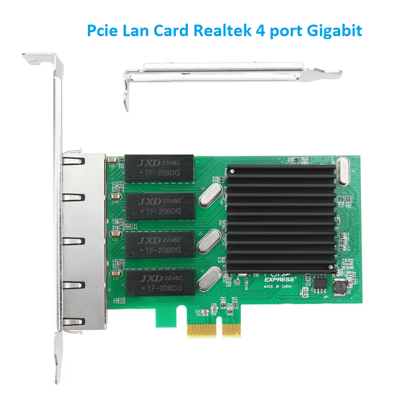 PCIE LAN Card 4 Port Gigabit Realtek PCI Ethernet Quad Port High Speed