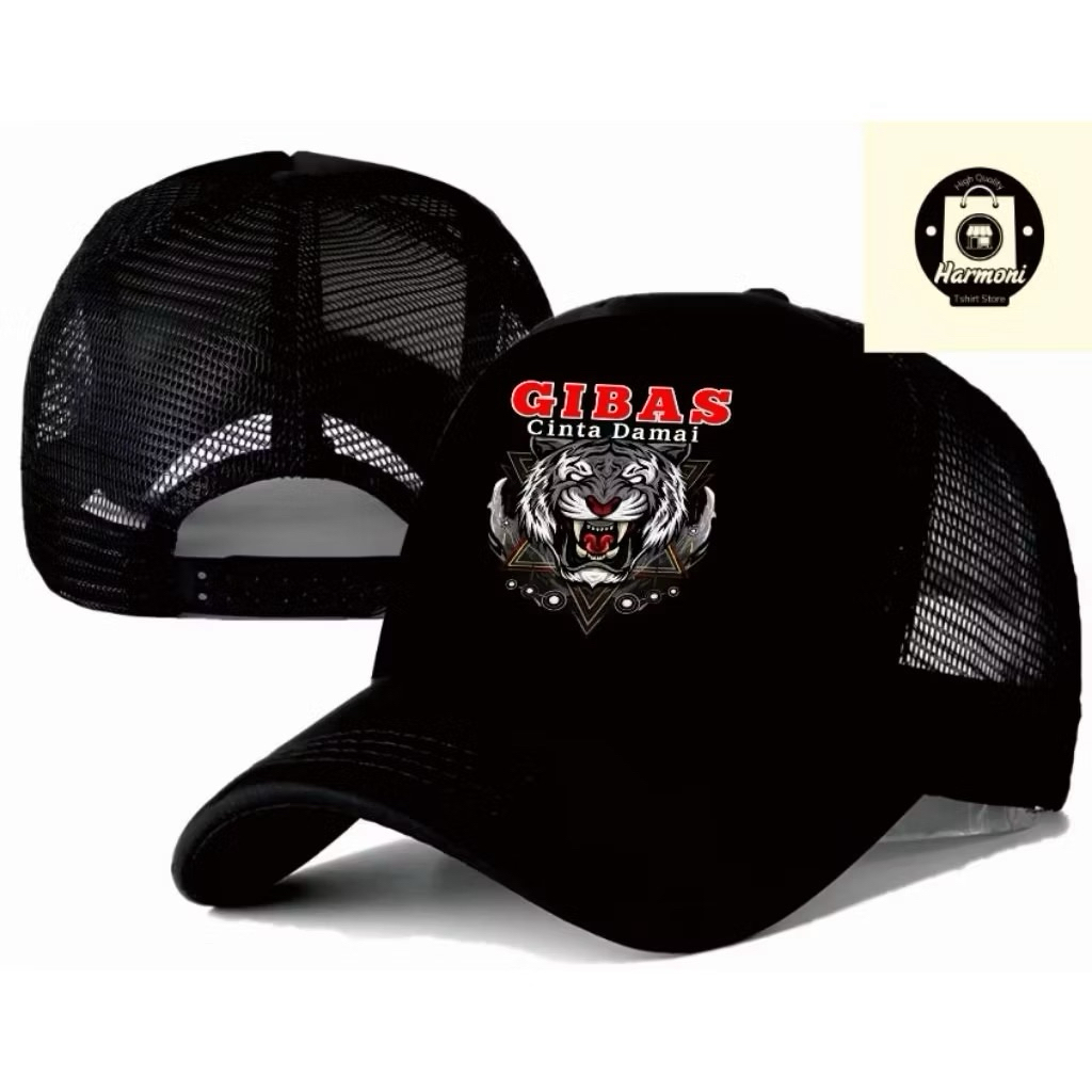 TOPI TRUCKER TOPI JARING ORMAS GIBAS CINTA DAMAI