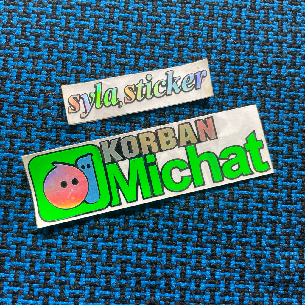 Sticker Stiker Korban Michat Cutting