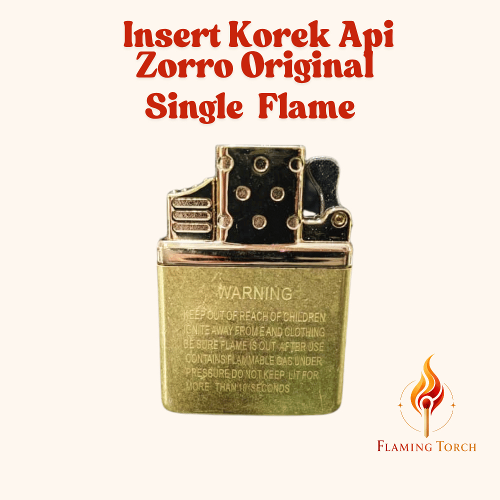 Insert Zippo Merk Zorro Single Flame Gold