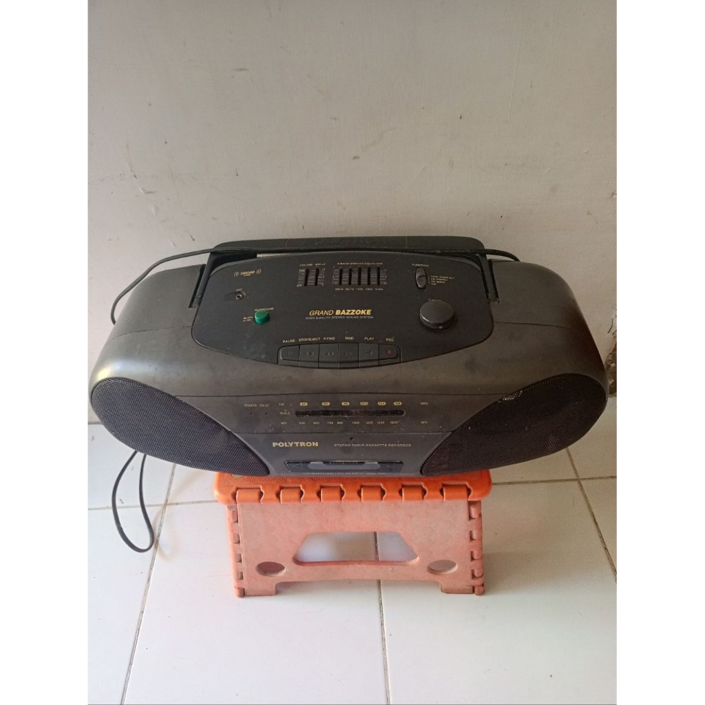 Preloved Radio Tape Compo Jadul Polytron Grand Bazzoke PSC 612C