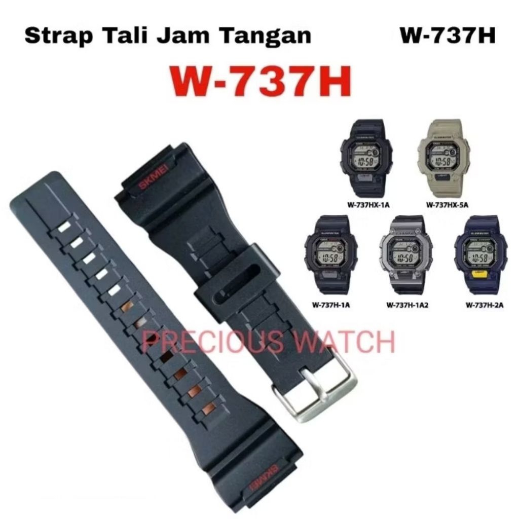 Strap Tali Pengganti untuk Jam Tangan W737H W-737H W 737H W 737