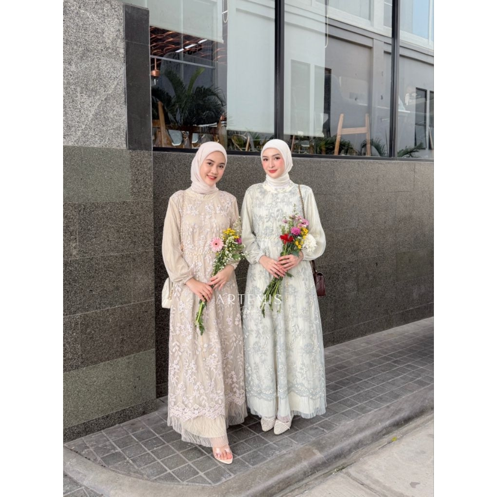 ARTEMIS FASHION - ARUM P2 P3  MAXI DRESS gamis pesta brukat