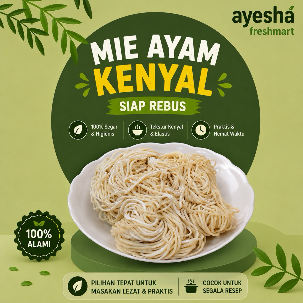 Mie ayam mentah | mie pangsit mentah 1 KG