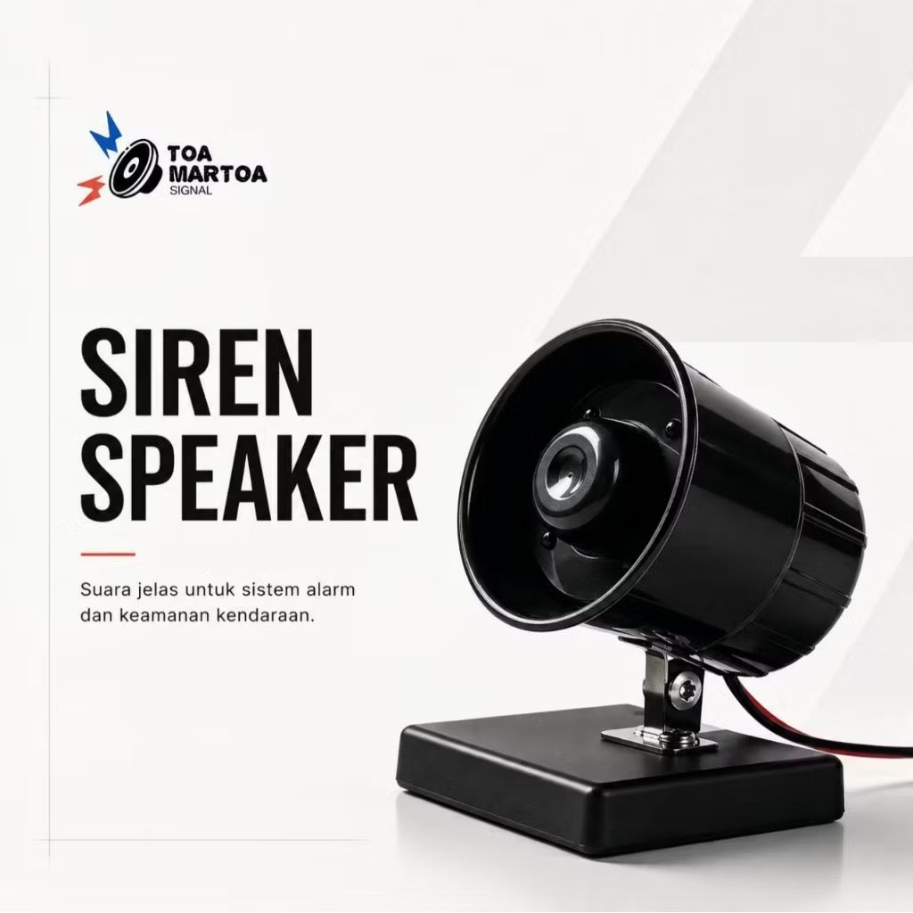 TOA Mini Speaker Alarm 12V Universal Horn Speaker Mobil Motor Alarm Kendaraan