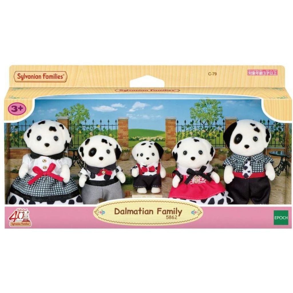 Sylvanian families dalmatian family doll set original