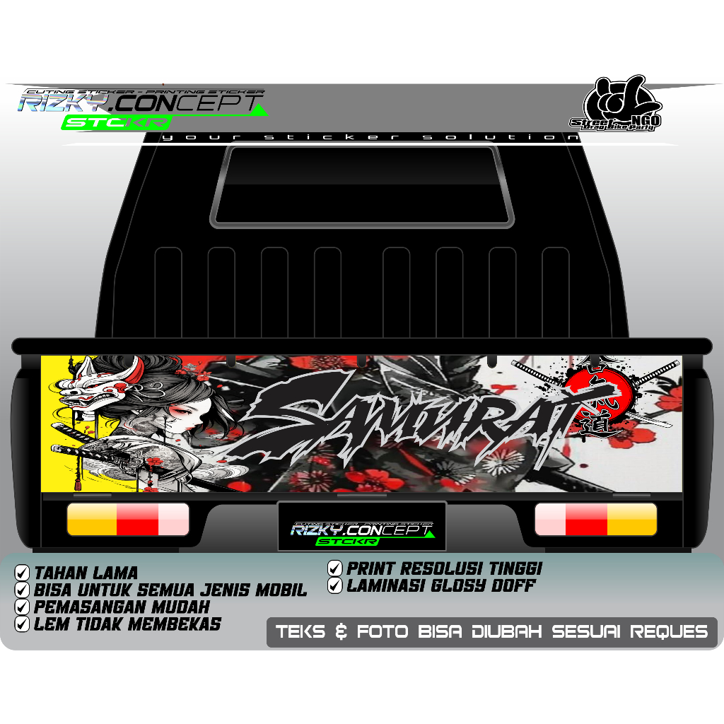 STIKER DECAL ( PRINTING ) PINTU BELAKANG L300 VARIASI KEREN MOBIL L300 L 40