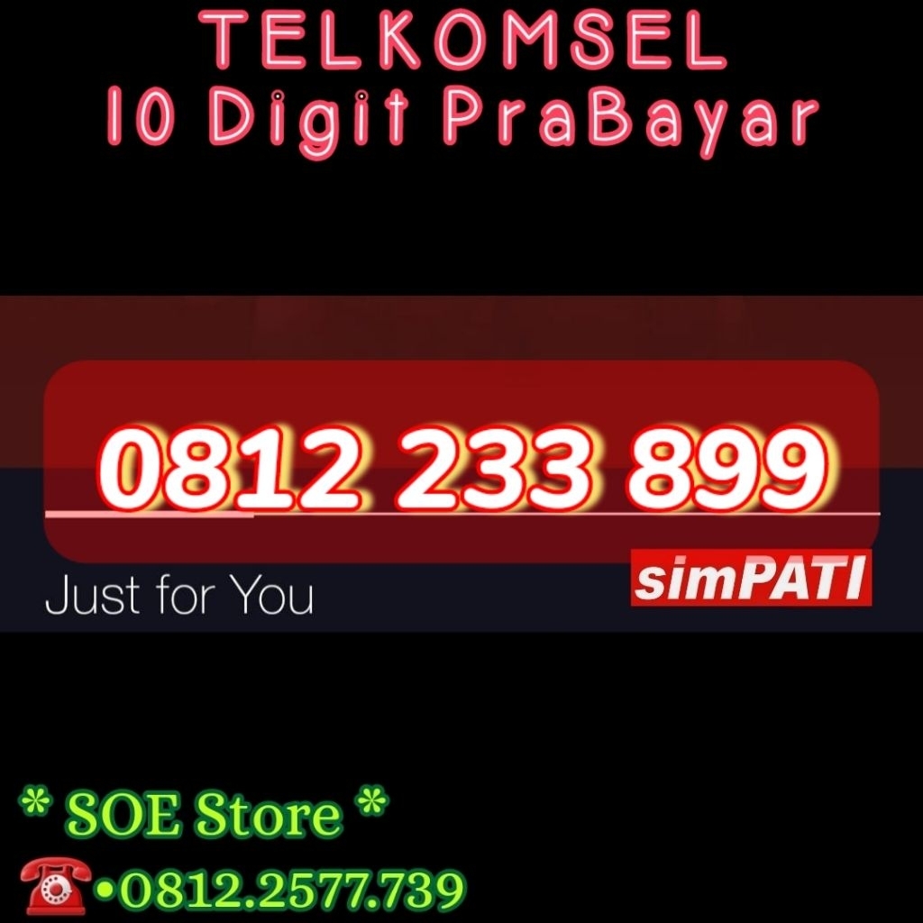 Simpati 10 Digit - Nomor Cantik Kartu Perdana - Telkomsel Prabayar - 2233899 - 2233 899 - 233899 - 2