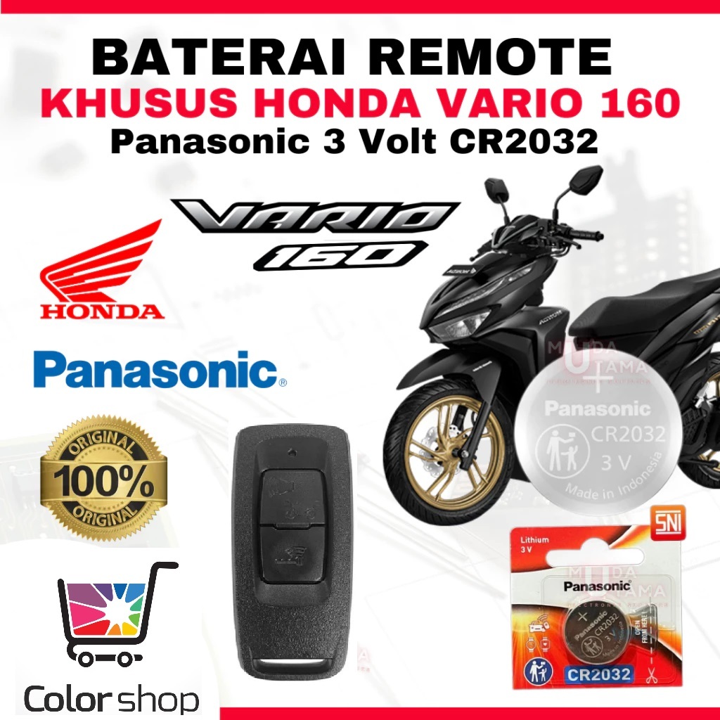 Baterai Remote HONDA VARIO 160 ORIGINAL PANASONIC CR2032 | Battery Remote HONDA VARIO 160 | Baterai 