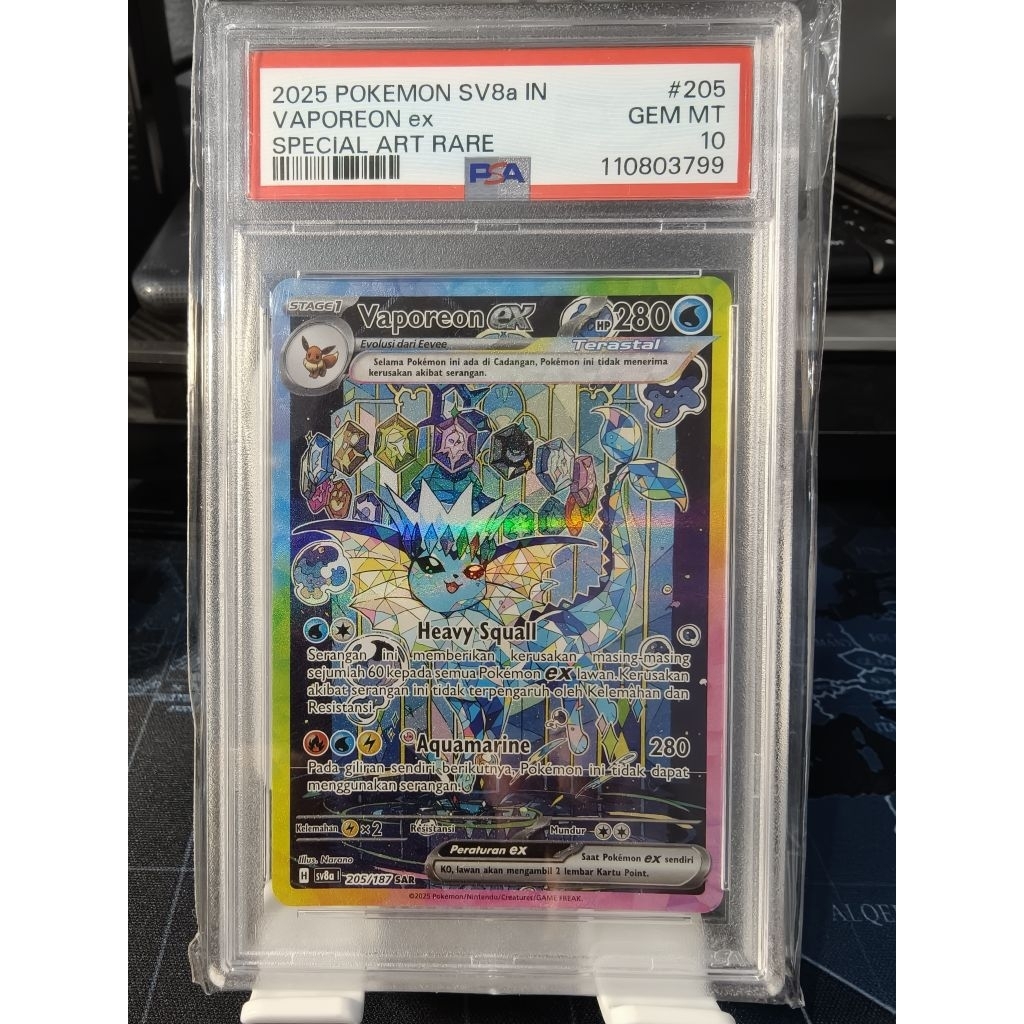 PSA 10 VAPOREON EX SAR FREE 1 SAR RANDOM
