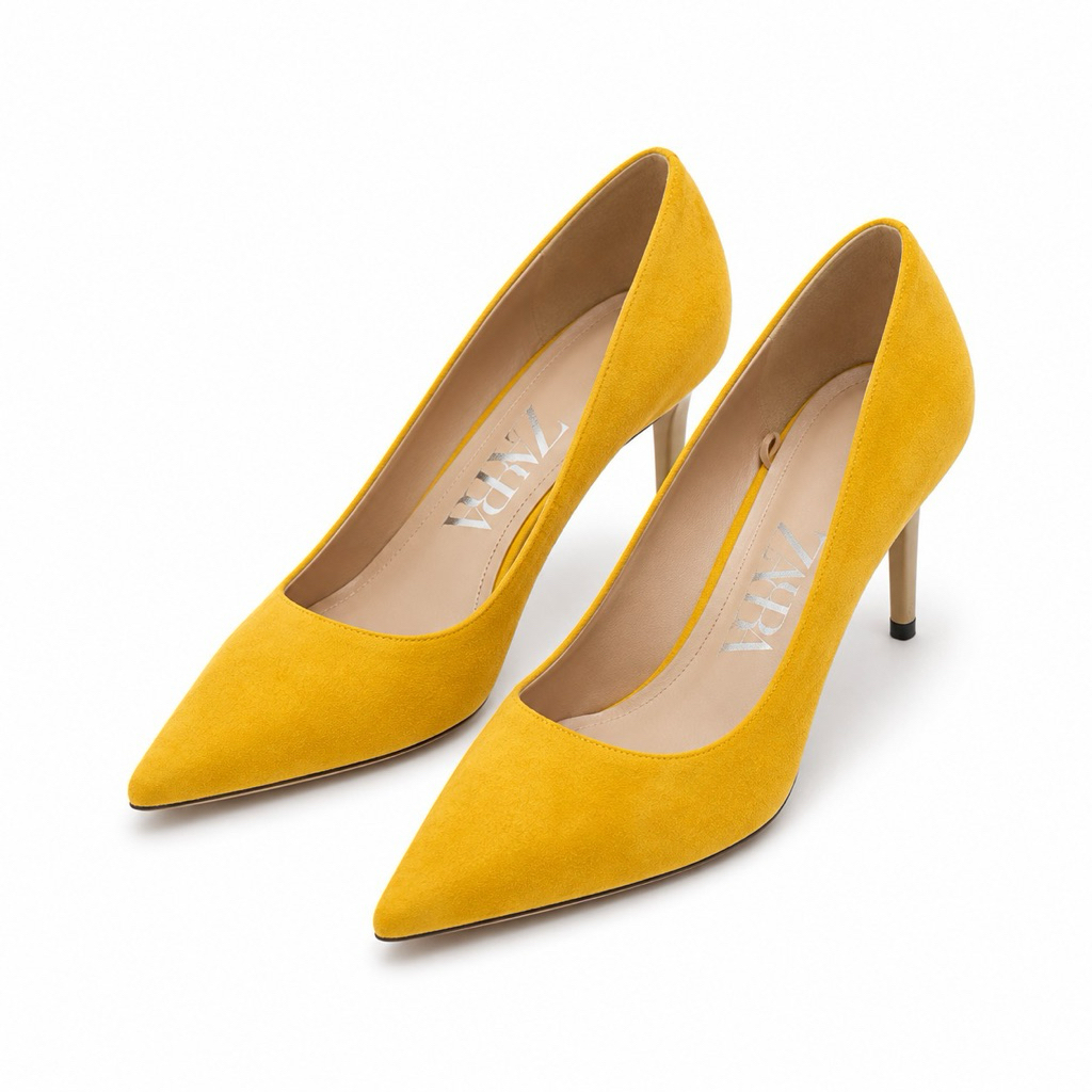 Zara Heels - Heels Wanita 10cm/Heels Ori Zara/Heels Wanita Warna Kuning