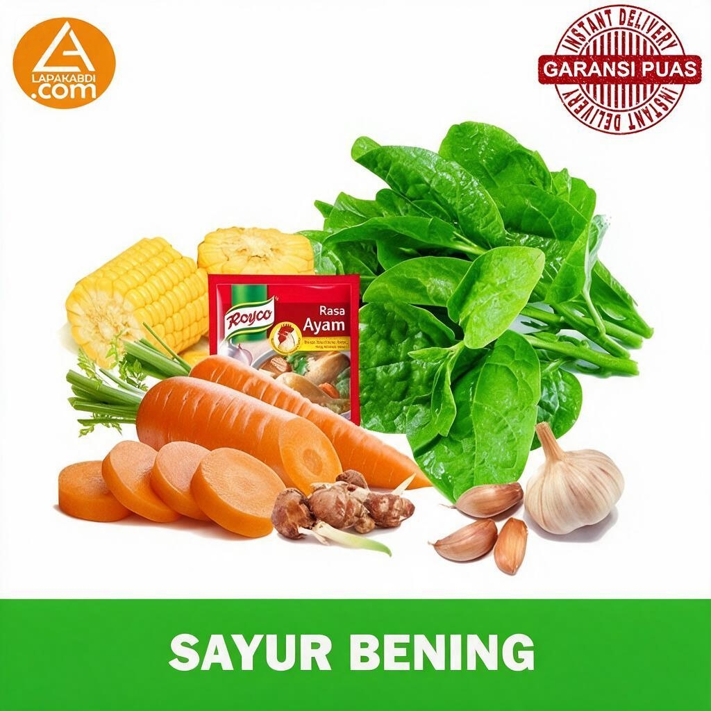 Paket Sayur Bening Bayam Bahan Masakan Siap Masak 1 pack - Sayur Segar Cirebon