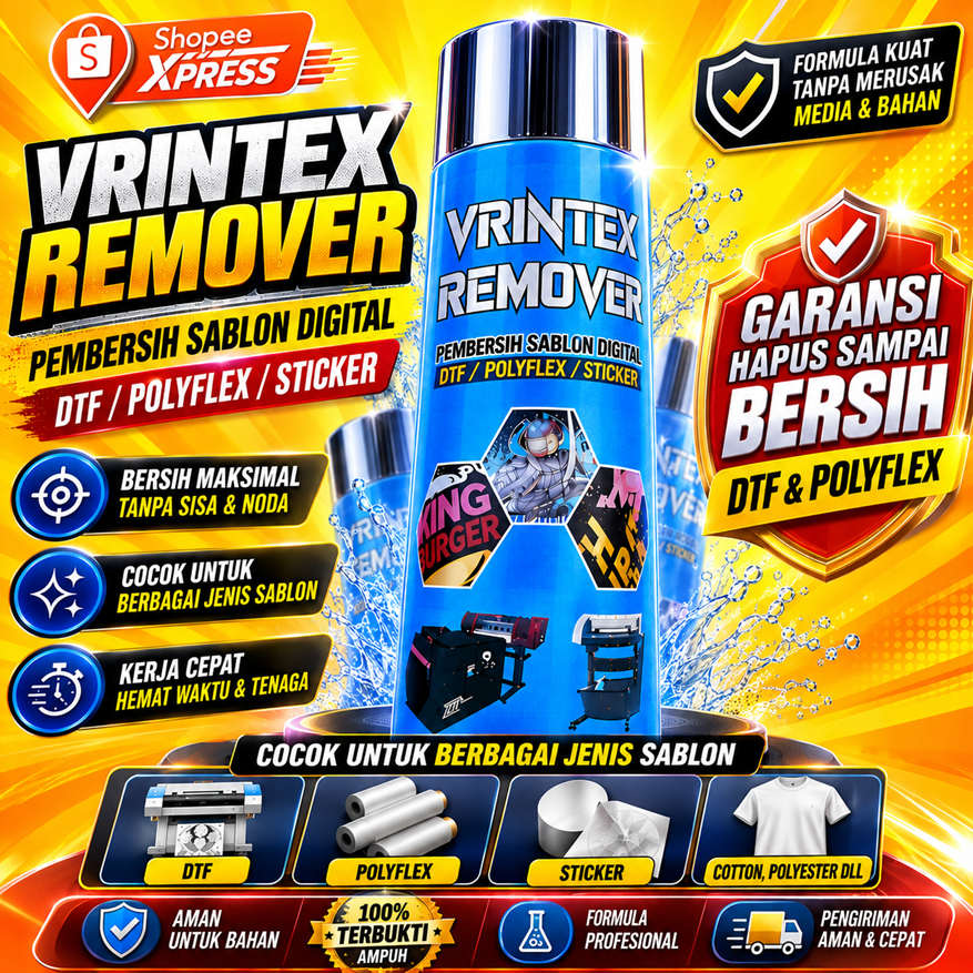 Pembersih Sablon Digital DTF Polyflex Sticker Remover