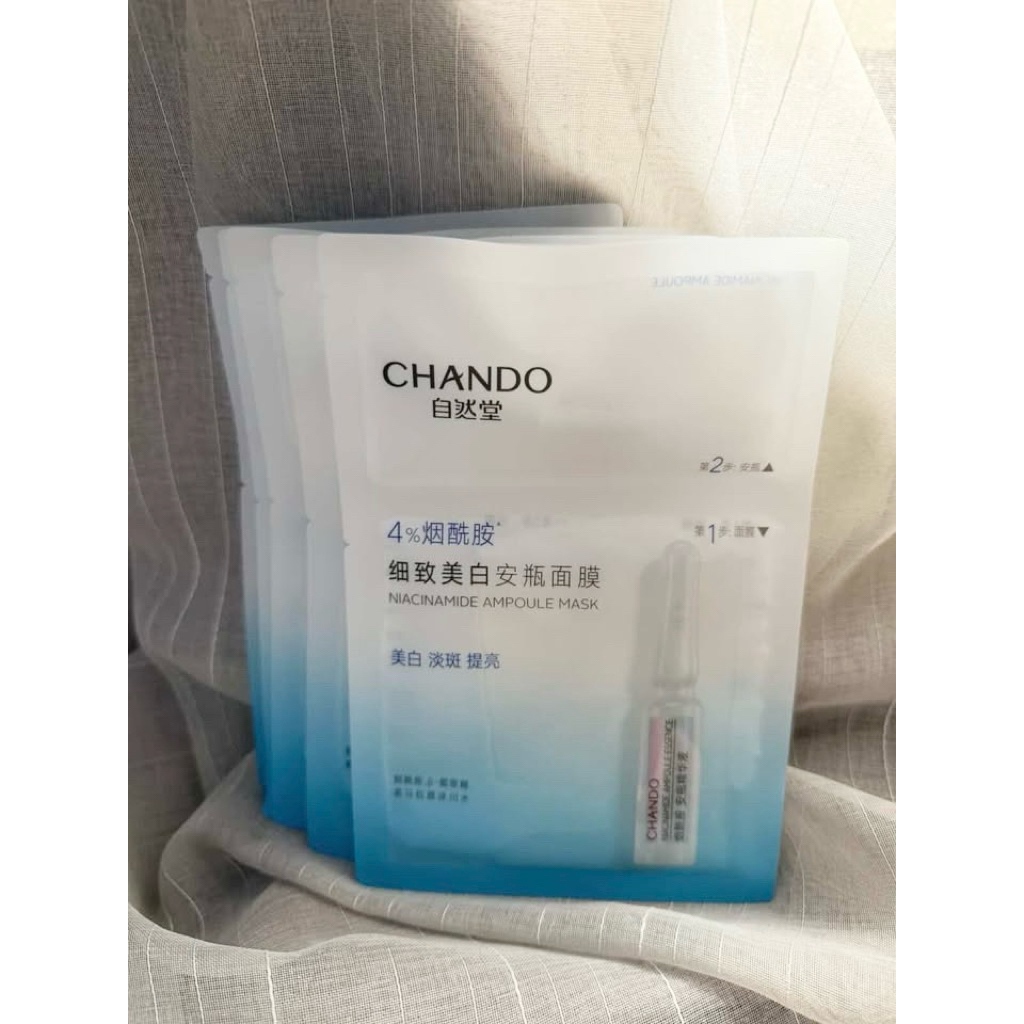 Ready stock Masker Chando niacinamide ampoule mask / Chando whitening mask