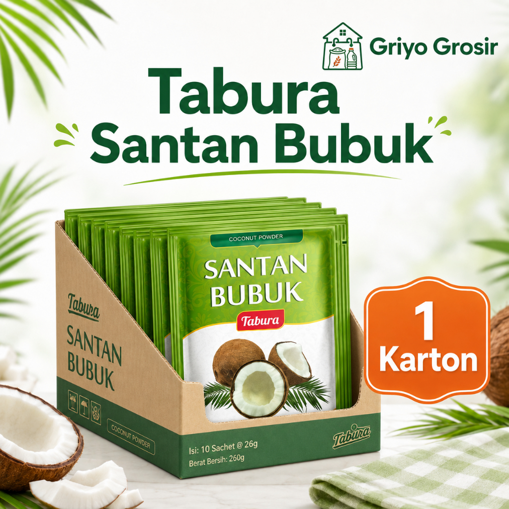 [1 Dus] Tabura Santan Bubuk 1 Renceng isi 10 Enak lezat Praktis Tahan Lama Bebas Gula untuk Masakan 