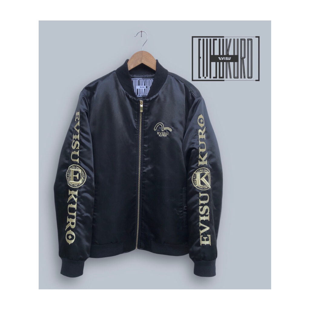 Jaket EVISU KURO Original - Jaket Bomber Sukajan