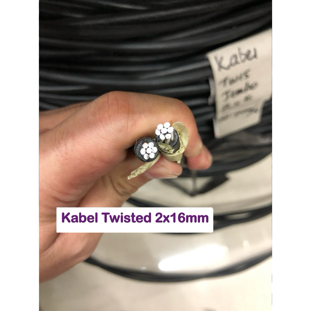 Kabel Listrik PLN SR Twisted 2 x 16 Extrana / Merindo - Kabel NFAX2 2x16mm