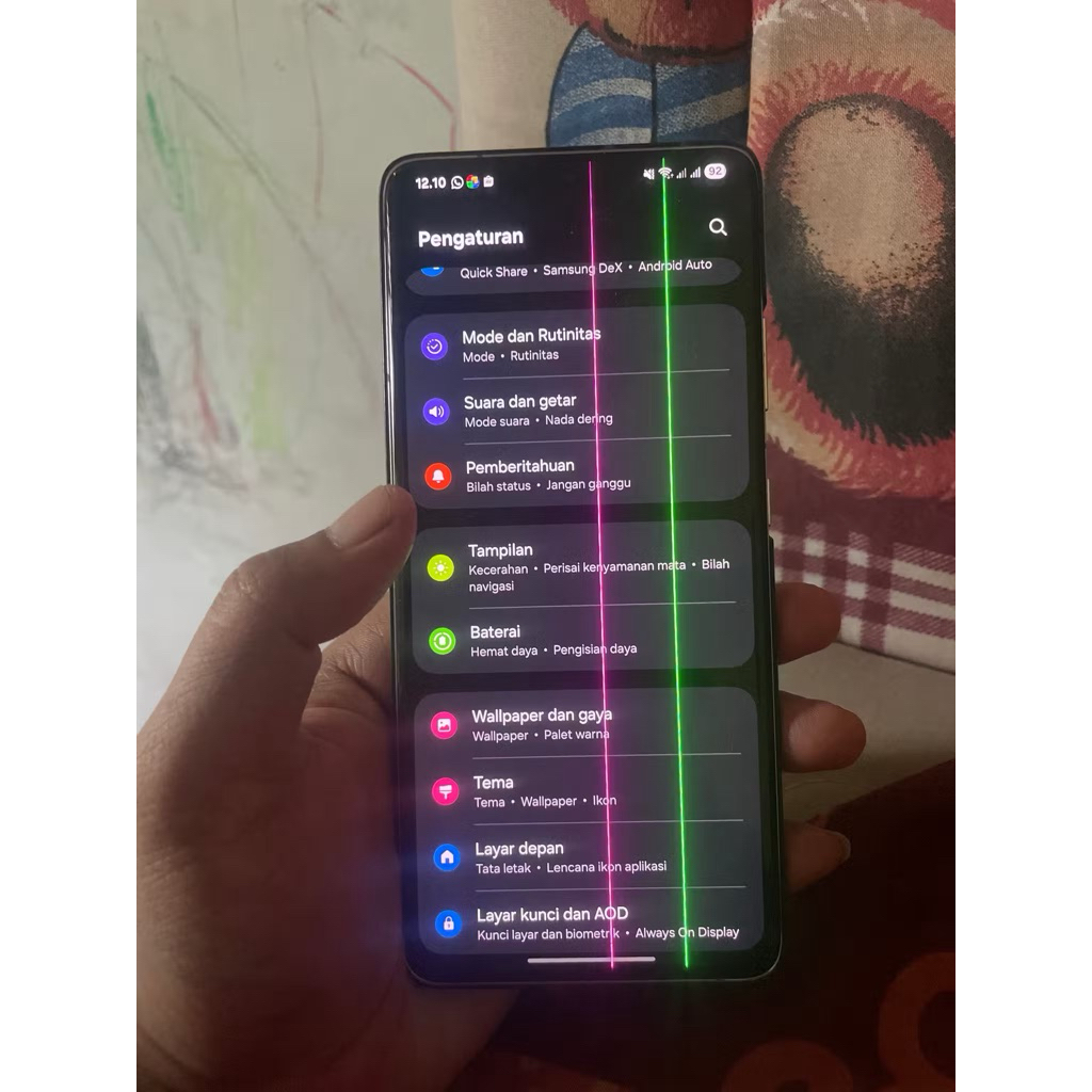 LCD copotan Original Samsung S21 Ultra Second