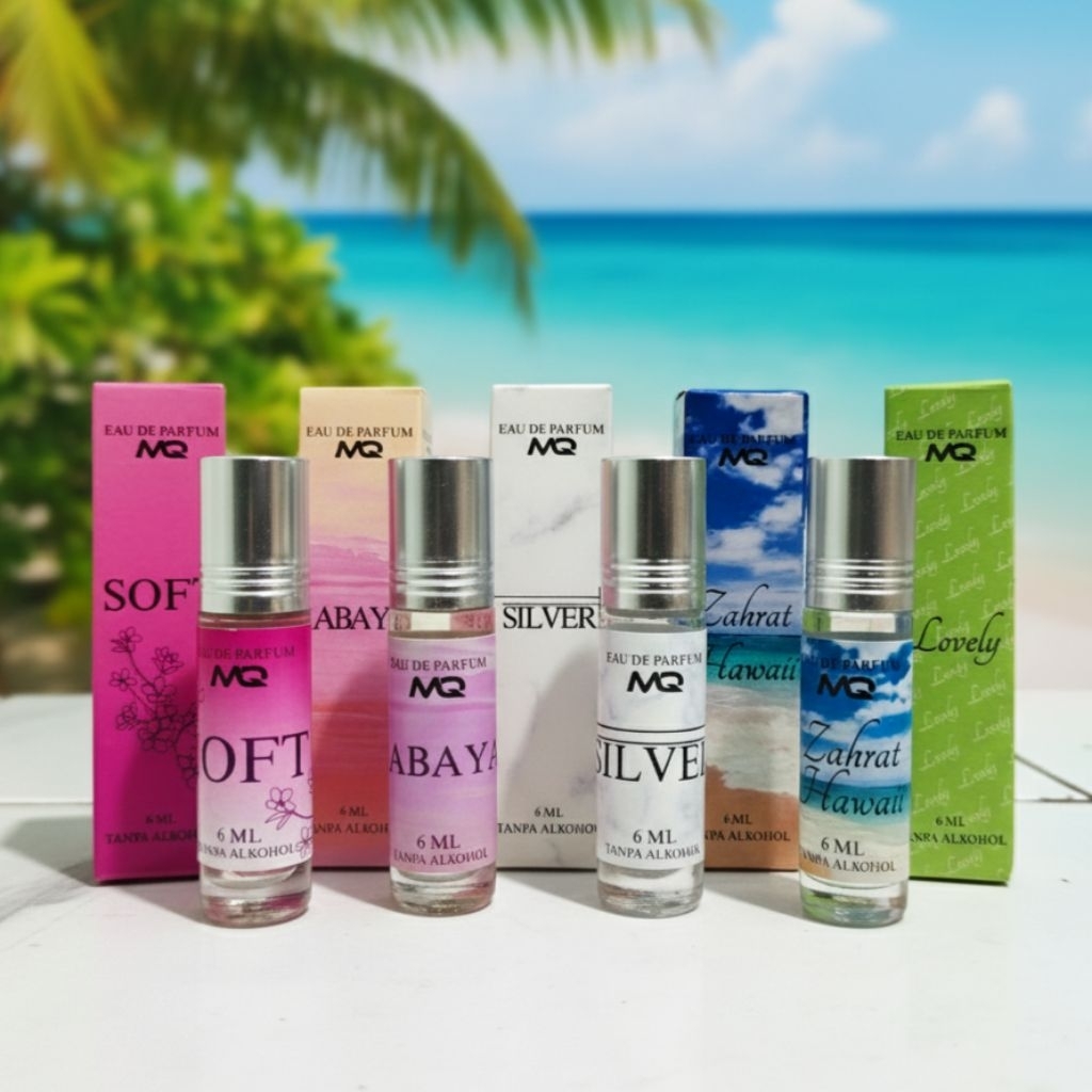 Parfum roll on silver botol alrehab tanpa alkohol parfum sholat kemasan dus