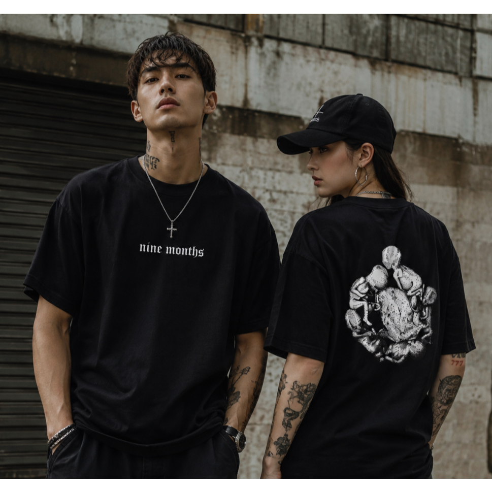Goetia NINE MONTHS Kaos Pria Wanita Reguler Fit Cotton 30s