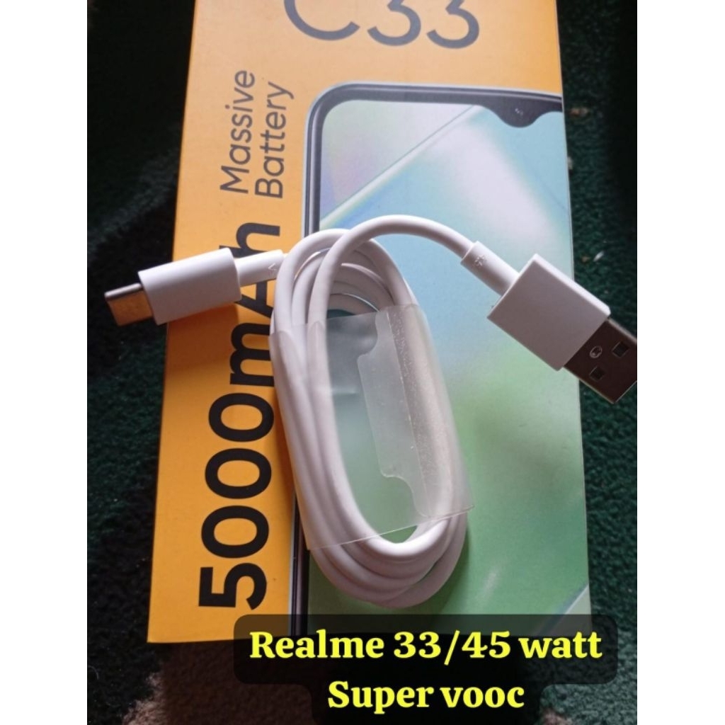 Kabel original Realme Type C fast charger bawaan hp