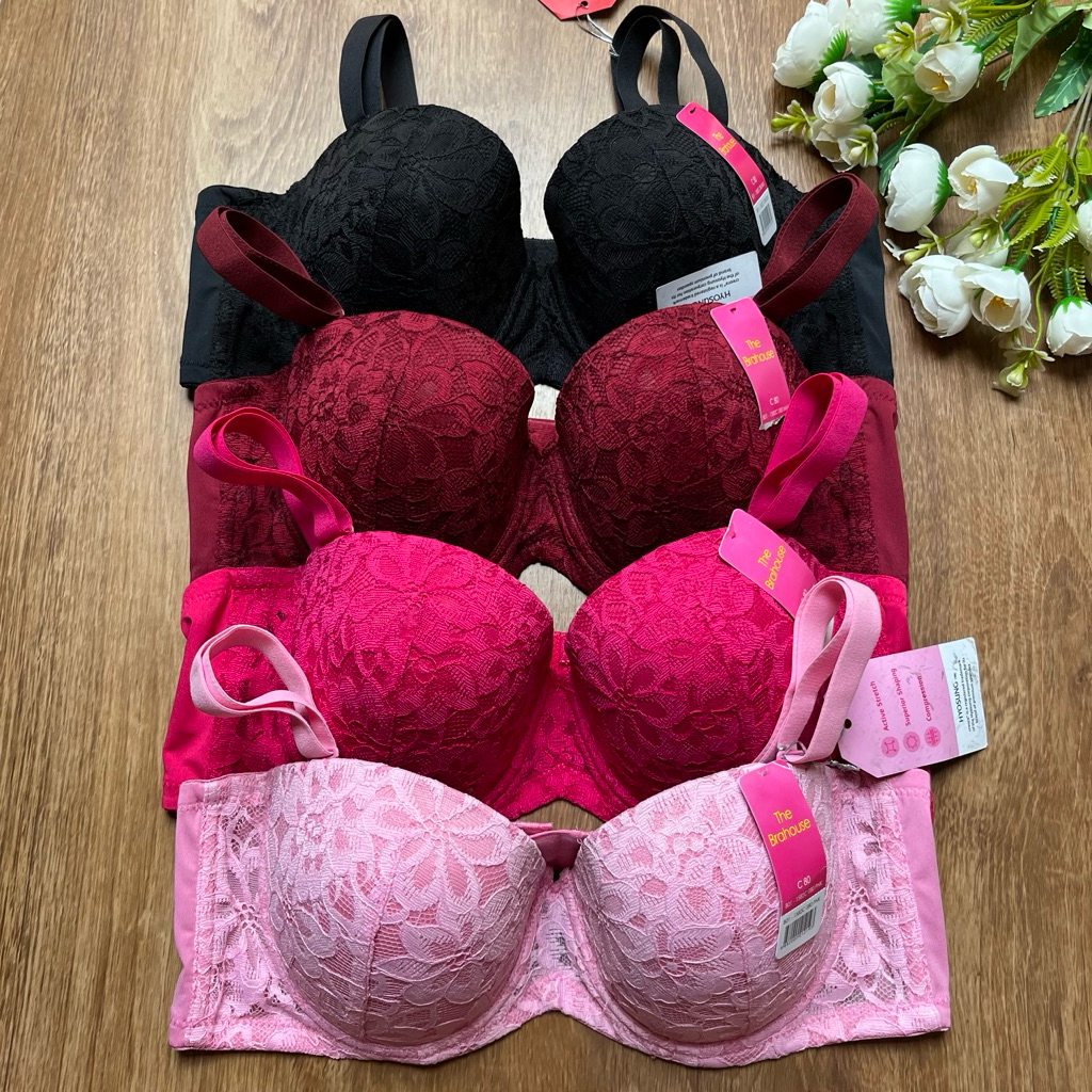 THE BRAHOUSE BRA BERKAWAT BUSA TIPIS HALF CUP BRA 34C 36C 38C 75C 80C 85C
