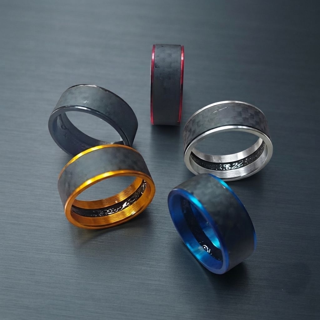 Ring Gagang But butt Busa eva Ring Gimbal Carbon Glossy / ring carbon custom joran