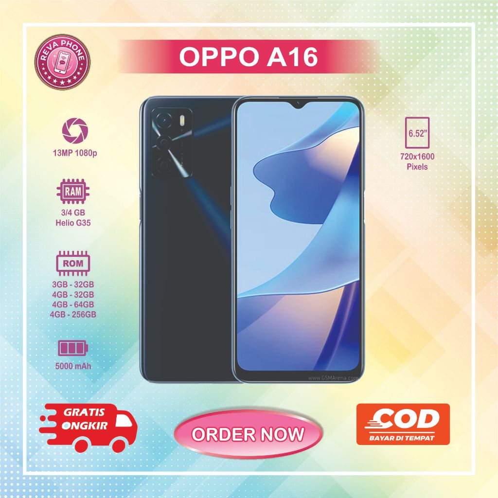 hp Oppo a16 ram 6/128 second batangan normal siap pakai tested