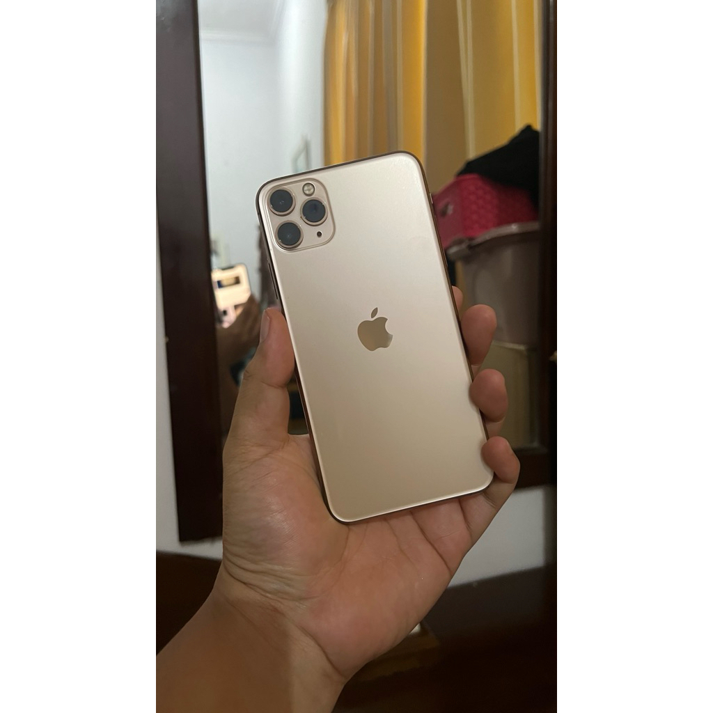 IPhone 11 Pro Max Gold 512GB Bea Cukai | Fullset Box Charger Earphone | All Operator | Bonus Case