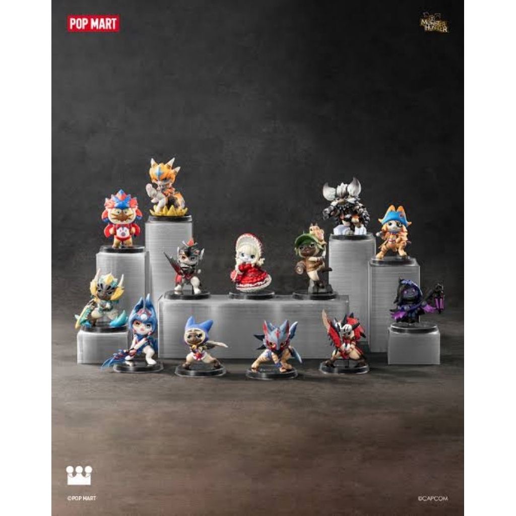 Pop Mart Monster Hunter Palico Series Selected Lagiacrus Glavenus Tigrex