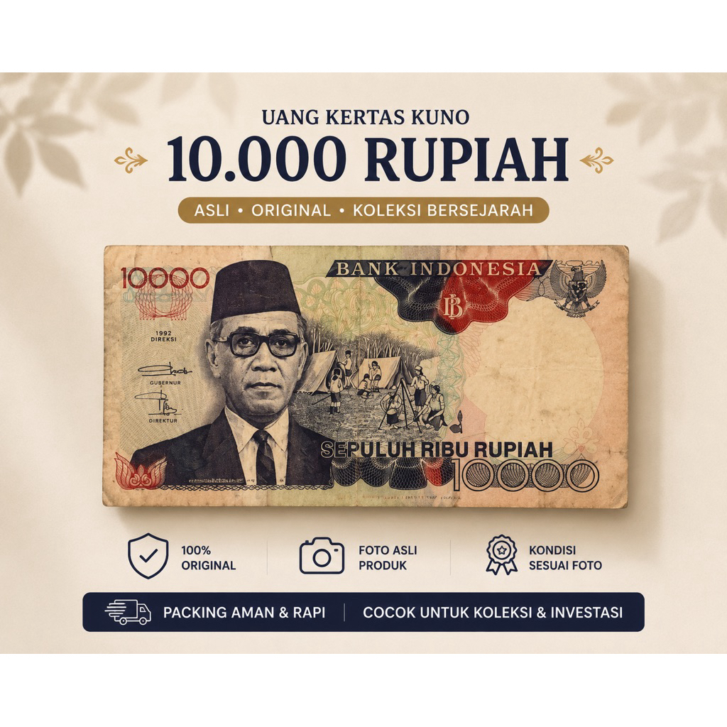 Uang Kertas Kuno Indonesia Original | Koleksi Uang Lama rp100 rp500 rp1000