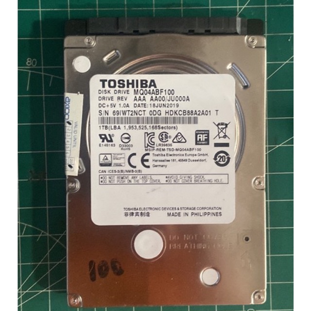 Hardisk Laptop SATA 2.5 Inci 1TB Kondisi Bekas