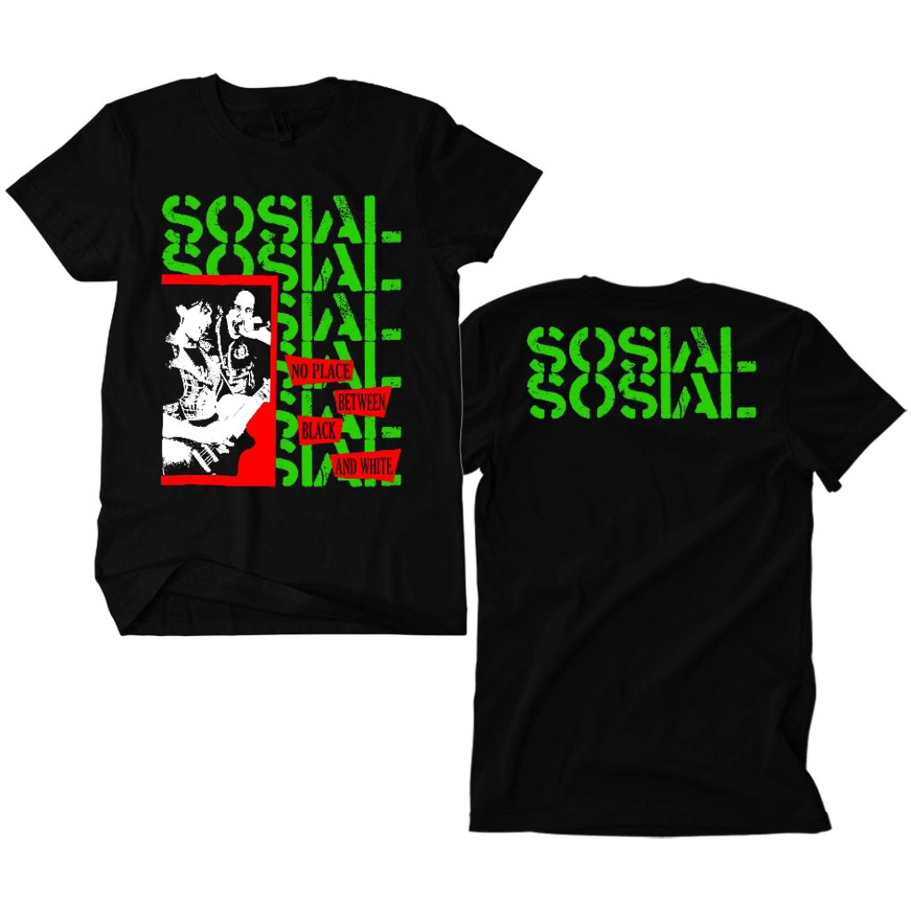 Kaos Band Punk Sosial Sosial - No Place Between hitam