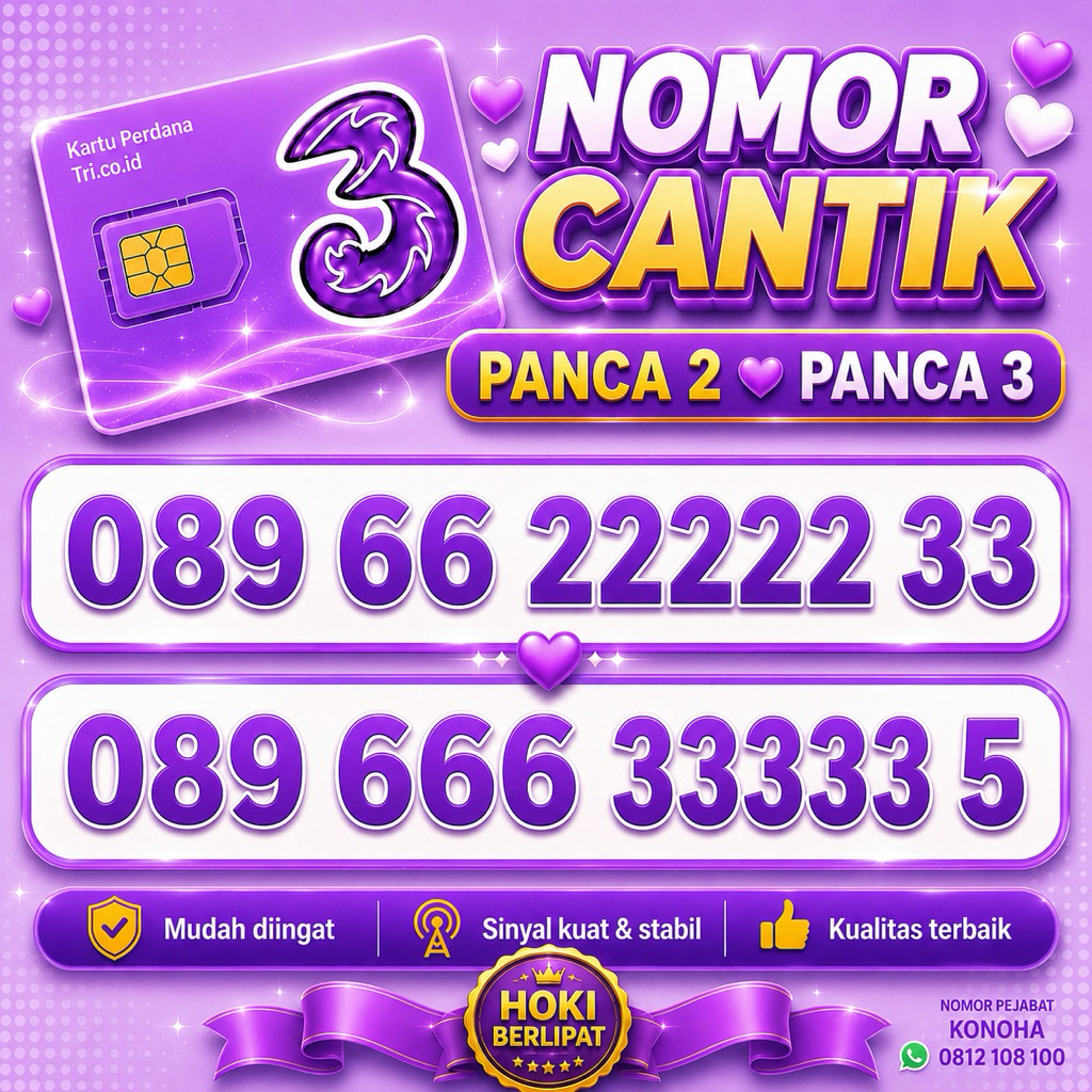 Nomor cantik kartu perdana TRI PANCA