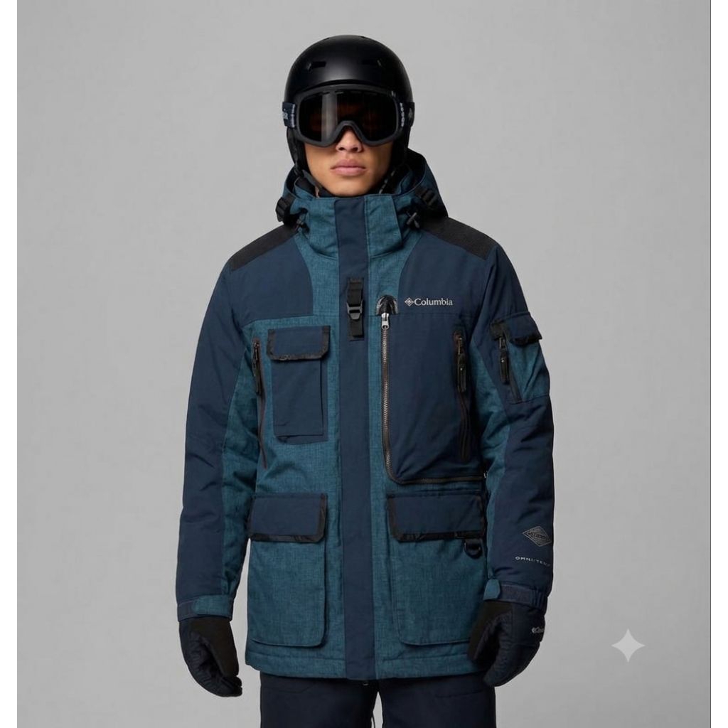 COLUMBIA CORESHOT OMNI TECH GORPCORE MULTIPOCKET SIDEPOCKET TACTICAL OUTDOOR SKI JACKET COLUMBIA RAR