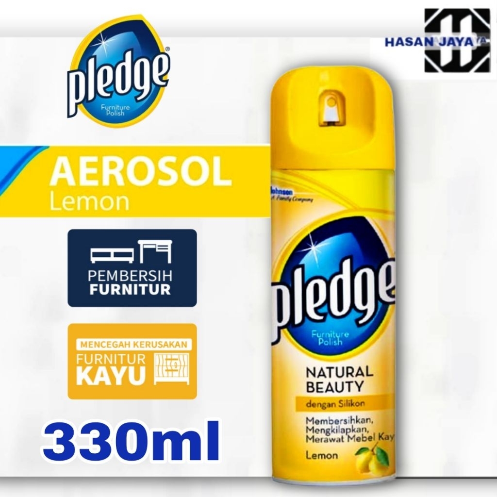 Pledge Aerosol Lemon 330ml Pembersih Pengkilap Body Doff Mobil Motor