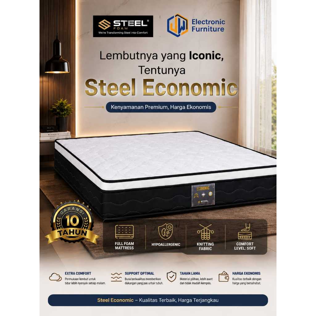 JW - Kasur Busa Steel Full Foam / kasur soft level / kasur empuk Economic