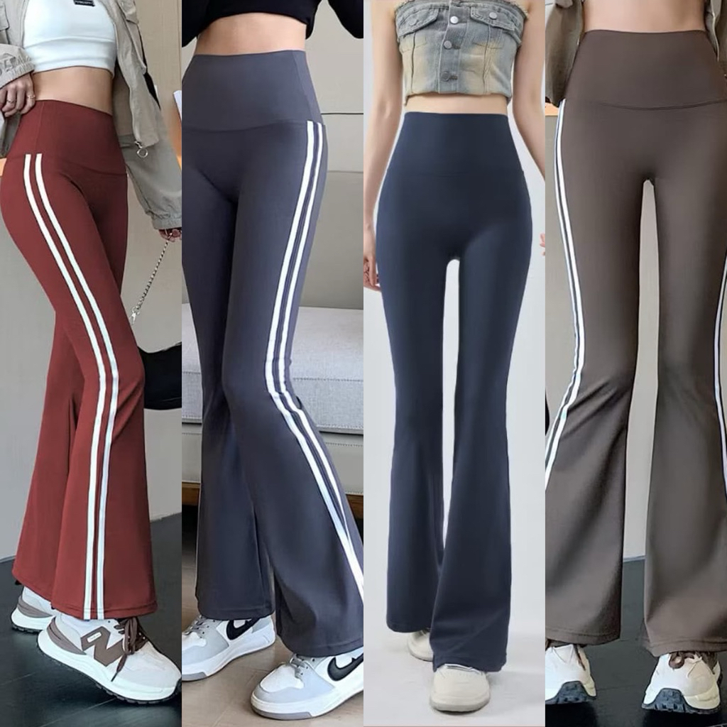 Legging Celana Olahraga BootCut Wanita Amano